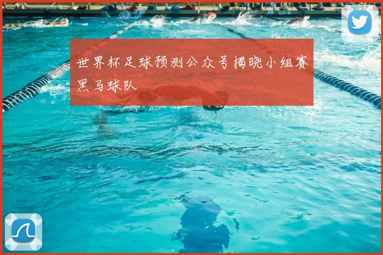 世界杯足球预测公众号揭晓小组赛黑马球队